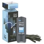 Dove Men+Care Daily Care Body Wash & Gloves with touch-sensitive fingertips Gift Set perfect gifts for him 1 piece, Blue