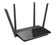 D-Link AC1200 High-Power Wi-Fi Router, Dual Band, Wireless speeds up to 300Mbps (2.4GHz) + 867Mbps (5GHz), WiFi Coverage, 4 High-Power External Antennas (DIR-822)