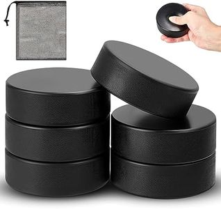 Liliful 10 Pcs Sport Foam Ice Hockey Pucks 3 in for Practicing and Classic Training with Mesh Bag for Indoor Use Lightweight Hockey Supplies for Adult, Safe Official Regulation Size (Black)