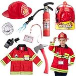 Born Toys 8 PC Premium WASHABLE kids Fireman Costume Toy for kids,Boys,Girls,Toddlers, and children with complete firefighter accessories' specified cannot be used as it conflicts with the value