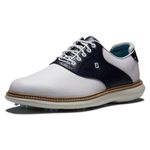 FootJoy Men's Fj Traditions Golf Shoe, White Navy, 9 UK Wide