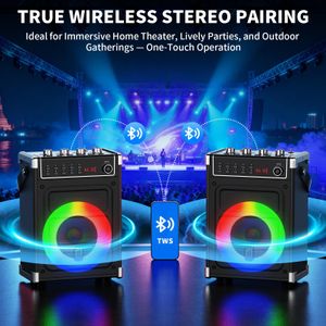JYX Karaoke Machine with 2 Wireless Microphones – Black