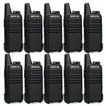 Retevis RT622 Walkie Talkie, PMR446 Rechargeable 2 Way Radio License Free, Squelch VOX, Emergency Alarm, Portable Lightweight Walkie Talkies Professional for Adults, Schools (Black, 10 Pack)