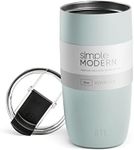 Simple Modern Travel Coffee Mug Tumbler with Flip Lid | Reusable Insulated Stainless Steel Cold Brew Iced Coffee Cup Thermos | Gifts for Women Men Him Her | Voyager Collection | 16oz | Sea Glass Sage