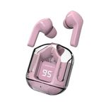 Gizitacore in-Ear Wireless Earbuds, Ultrapods max TWS Bluetooth Earphones with Charging Case and LED Digital Display, Microphone, Works with iPhone Android and Bluetooth Devices (Baby Pink)