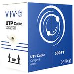 VIVO Gray 152m Bulk Cat6, CCA Ethernet Cable, 23 AWG, UTP Pull Box, Cat-6 Wire, Indoor, Network Installations CABLE-V006