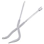 Swpeet 1Pc 12'' Brake Spring Pliers Brake, Aluminium Alloy Double Ended Brake Spring Pliers Plated Steel Drum Brake Return Spring Install & Remove Pliers Tool for Car Brake System (Silver)