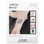 Sunnyscopa Printable Temporary Tattoo Paper for LASER printer - US LETTER SIZE 8.5"X11", 5 SHEETS - DIY Personalized Image Transfer Sheet for skin - Custom Waterslide Decal Stencil Henna