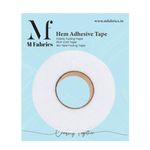 M Fabrics Rivil Civil Double Sided Adhesive Hem Tape 2pcs | Iron On Fusible Tapes for No Sew Hemming Clothing Repair Fabric Bonding Interfacing Buckram Tape for Sewing Tailoring Craft - Pack of 2 Tape