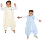 Baby Merlin's Magic Dreamsack Walker - 100% Cotton Wearable Blanket Sleep Sack - Transition Sleep Sack for 12-18 Months Babies - Promotes Restful Sleep and Hip of Movement - Pack of 2 (Cream and Blue)