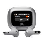 JBL New Launch Live Beam 3,Hi-Res Audio True ANC TWS,in Ear Smart Case with Touch Display,48H Playtime,Wireless Charging,6 Mic,Multipoint Connection,Ip55 Proof,Headphones App,Personi-Fi 3.0(Silver)