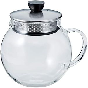 Hario Jumping Leaf Tea Pot with Stainless Steel Filter, 600ml, Black