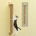 MIAOGE Wall Mounted Cat Scratcher,Cat Wall Scratching Posts and Cat Shelves,Wall Cat Tree for Indoor Cats,Cat Wall Furniture Scratch Posts (Jute Rope_Φ7)