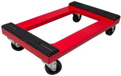 Akro-Mils RMD3018RC4PAR Plastic Furniture Dolly with Steel-Reinforced Frame and 3-Inch Swivel Casters, 1200 Lbs Capacity, 18-Inch x 30-Inch, Red