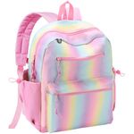 Toddler Backpacks for Girls,Chase Chic 12 Inch Preschool Kindergarten Backpack for Kids 2-5,Mini Cute Toddler Bag with Chest Strap for Daycare Travel（Rainbow）