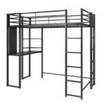 DHP Abode Metal Loft Bed, Twin, Black