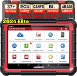 2024 LAUNCH X431 PRO Elite Launch Diagnostic Tool, Bi-Directional obd2 code reader, ECU Online Coding, Full System, 37+ Resets Services, CANFD DOIP, FCA, Key Program, with 2 Years Update