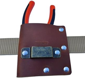 MEEBOY Leather Tape Measure Holster, Heavy Duty Tape Measure Holder for belt (Brown)