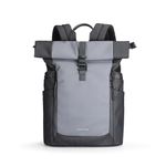 MARK RYDEN 15.6 inch Laptop Backpack 15-17L Roll Top backpack Clashing Colours Fashion Backpack for camping College School- Black and Grey