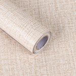 ELTON Fabric Textured Self Adhesive Waterproof Wallpaper for Wall Livingroom Bedroom Furniture Table top, Kitcken Almirah & Doors (Brown Grasscloth, 50 Sq Feet)