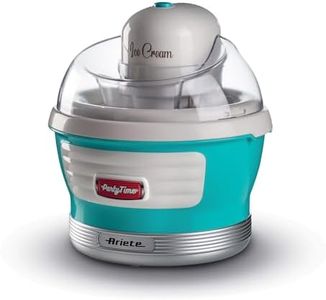 Ariete 643 Ice Cream Maker Party Time, Ice cream making machine, 12W, Capacity 1.5 L, Mixing spatula, Preparation time 30 minutes, Lid for adding ingredients, Light blue