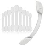 Lake Storm® Cupboard Locks for Children - 10 Pack | Child Safety Locks for Kitchen Cupboards | Baby Proofing Cabinet Drawer Locks | No Drilling | 3M Adhesive | Extra Strong | 4 Extra Stickers