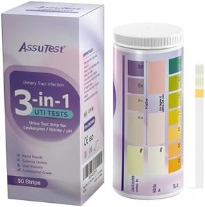 AssuTest 50ct Urinary Test Strips - 3-in-1 Advanced Urinary Home Testing Testing Kit Detection with Accurate Leukocytes, Nitrite, and PH Readings, Simple at-Home Urine Test Strips