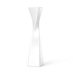 White Ceramic Twisted Vase 15.6 Inc
