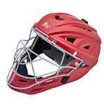 Jadekylin Baseball Catchers Helmet Matte (Large, RED)