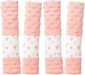 4 Pack Car Seat Belt Covers for Baby Girl Kids, Toddlers Stroller Seat Strap Covers, Car Seat Straps Shoulder Pads, Car Seat Belt Protectors, for Kids Newborn Infants(25 * 5.7cm)