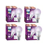 Philips Wiz Wi-Fi Enabled B22 9-Watt LED Smart Bulb, Compatible with Amazon Alexa and Google Assistant(16M Colours +Shades of White + Dimmable + Tunable),Pack of 4