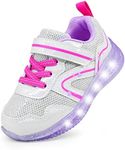 YESKIS Toddler Girls Light Up Shoes