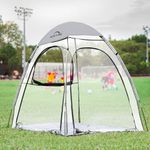 XINYIQI Sports Tent - 1-4 Person Oversized Transparent Tent-Camping Tent -540° All Round View Outdoor Tent- Portable Camping Tent for Watching Sport Events,Outdoor Fishing and Backpacking (Silver)