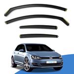 EdgeVisors Wind Deflectors for Volkswagen VW Golf MK7 (2012-2020) 5 Door Hatchback 4pc Set | Tinted Acrylic In-Channel Side Window Visors & Rain Guards | Golf Accessories