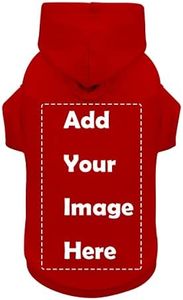 Dog Hoodie Personalized Custom Pet Hooded Sweatshirt Pet Clothes Sweaters with Hat,Pets Name Or Number Id Clothes for Small Medium and Large Dogs (Large)