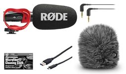 Rode VideoMic GO On-Camera Shotgun Microphone and DeadCat Wind Cover Kit