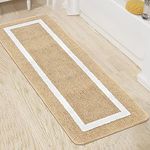 Famibay Non Slip Bath Mat Machine Washable Bathroom Mat Water Absorbent Bath Rug Microfibre Soft Bathroom Rug Fluffy Floor Mat Runner for Bathroom Shower Bathtub