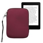 kwmobile Neoprene e-Reader Pouch Size 6" eReader - Universal eBook Sleeve Case with Zipper - Berry