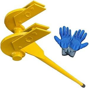 CFTEL Pallet Buster Tool, Heavy Duty Deck Wrecker in Yellow with 43"Non-Slip Handle, Powder-Coated All-Steel Pallet Tool Pry Bar, Articulating Pivot-Action head Deck Board Removal Tool