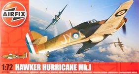 Airfix Model Set - A01010A Hawker Hurricane Mk.I Model Building Kit - Plastic Model Plane Kits for Adults & Children 8+, Set Includes Sprues & Decals - 1:72 Scale Model, Grey