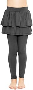 Girl's Skater Skirt with Built in Leggings Black X-Large