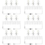 6 Pack Accessory Cord with 3 Light Bulb Christmas Village Lights Blow Mold Light for Houses C7 Lamp Cord LED Lights Crafts Universal with On/Off Spare Fuse Switch Plugs (LED, 1 W)