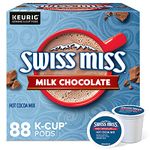 Swiss Miss Milk Chocolate Hot Cocoa, Keurig Single Serve K Cup Pods, Flavored K Cups, 88Count