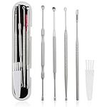 MJIYA 5 Pcs Ear Pick Earwax Removal Kit, MJIYA Ear Cleansing Tool Set, Ear Curette Ear Wax Remover Tool with a Small Clean.