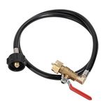 Solimeta Propane Refill Adapter Hose with ON/Off Control Valve, 350PSI High Pressure Refill Propane Hose, Propane Tank Refill Adapter