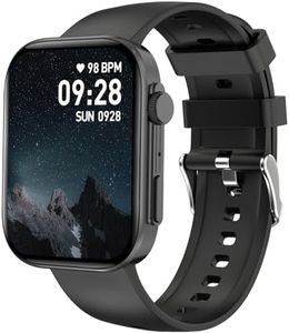 BRIBEJAT Smart Watch (Make/Answer Call) 2.01'' Fitness Tracker Pedometer with SpO2/Heart Rate/Sleep Monitor Compatible with iPhone Samsung Huawei Android Phone, Black