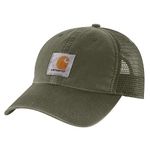 Carhartt Men's Canvas Mesh-Back Cap, Basil, One Size