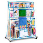 Craft Cart with Wheels - Portable Rolling Organizer for Arts & Craft Supplies with 40 Craft Supply Storage Pockets - Your Mobile Crafting Companion