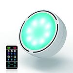 TINTINDOC Battery Operated Ceiling Light for Shower or Plug-in/Battery Ceiling Lihghts Remote Control18 RGB Colors Shower Light 500LM Brightness Dimmable and Timer/Led Light for Ceiling Indoor