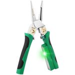 8 In 1 Wire Stripper, Wire Stripping Tool with Voltage Tester, Cable Cutters with Plier, Twister, Crimper, Splitting, Wire Stripper Tool for 10-18 AWG for Electrician Work